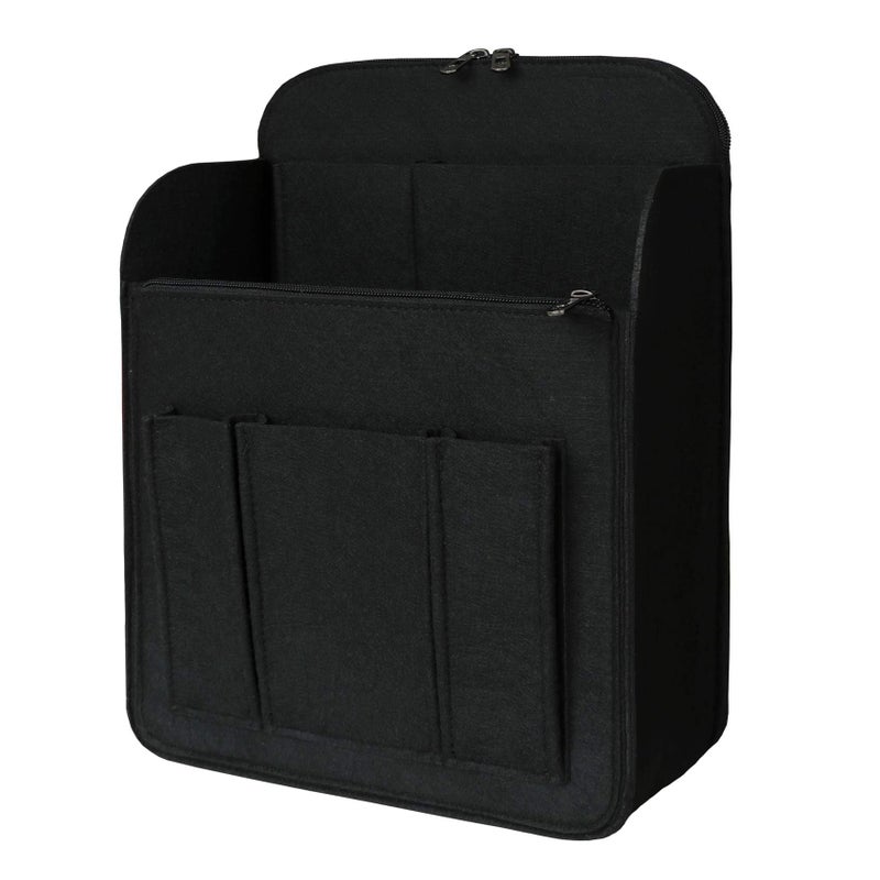APSOONSELL Felt Backpack Organizer Insert Lightweight Backpack Shaper Foldable Tote Organizer for Handbag Tote Rucksack Shoulder Bag, Black, M - Image 1